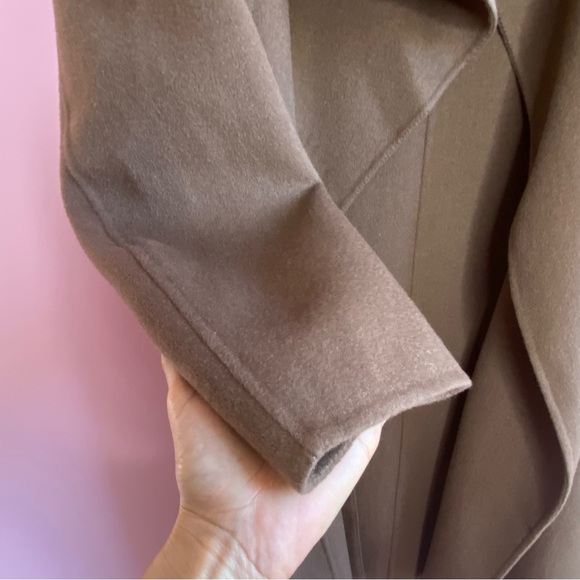 Jil Sander Uniqlo Collab Wool Cashmere Blend Wrap Coat, Tan, M - Picture 7 of 14